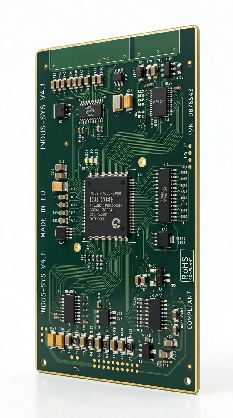 Placa de circuito impreso con componentes electrónicos de superficie (SMD)